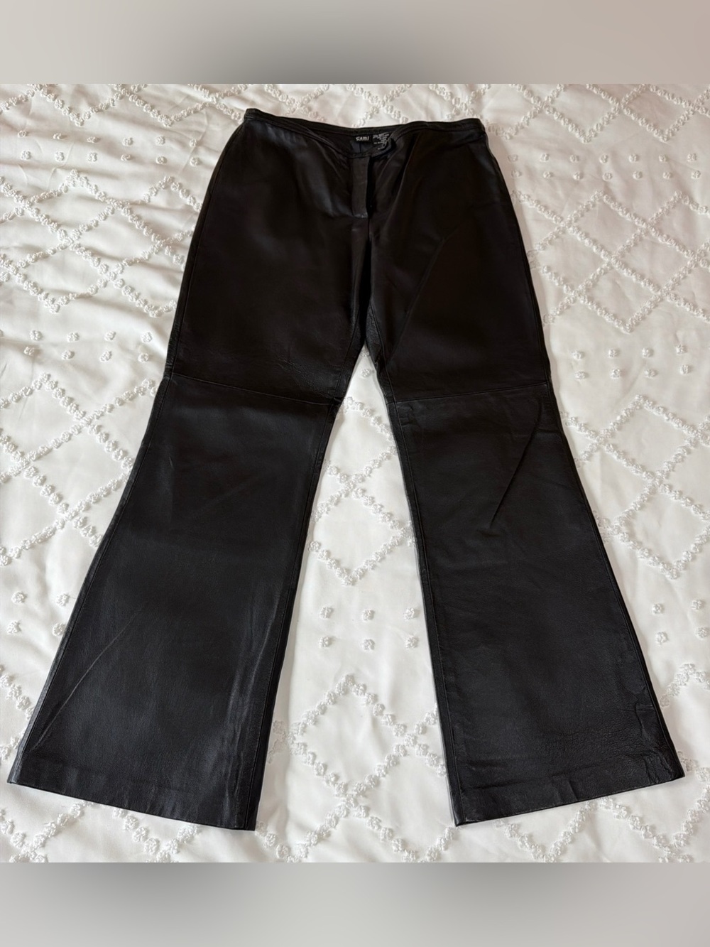 Cami International Leather Pants Women’s Sz 8P Lined Bootcut Mid Rise Y2K Biker